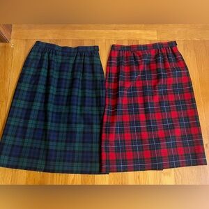 Pendleton 100% Plaid Wool Skirts